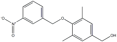 {3,5-dimethyl-4-[(3-nitrophenyl)methoxy]phenyl}methanol Struktur