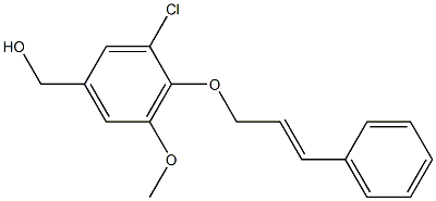 {3-chloro-5-methoxy-4-[(3-phenylprop-2-en-1-yl)oxy]phenyl}methanol Struktur