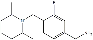 {4-[(2,6-dimethylpiperidin-1-yl)methyl]-3-fluorophenyl}methanamine Struktur