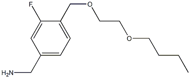 {4-[(2-butoxyethoxy)methyl]-3-fluorophenyl}methanamine Struktur