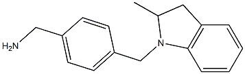 {4-[(2-methyl-2,3-dihydro-1H-indol-1-yl)methyl]phenyl}methanamine Struktur