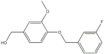 {4-[(3-fluorophenyl)methoxy]-3-methoxyphenyl}methanol Struktur