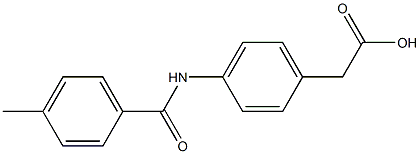 {4-[(4-methylbenzoyl)amino]phenyl}acetic acid Struktur