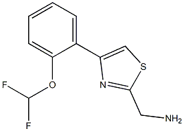 {4-[2-(difluoromethoxy)phenyl]-1,3-thiazol-2-yl}methanamine Struktur