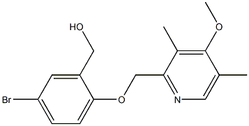 {5-bromo-2-[(4-methoxy-3,5-dimethylpyridin-2-yl)methoxy]phenyl}methanol Struktur