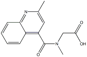 {methyl[(2-methylquinolin-4-yl)carbonyl]amino}acetic acid Struktur