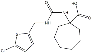 1-({[(5-chlorothiophen-2-yl)methyl]carbamoyl}amino)cycloheptane-1-carboxylic acid Struktur