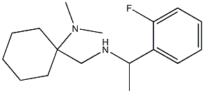 1-({[1-(2-fluorophenyl)ethyl]amino}methyl)-N,N-dimethylcyclohexan-1-amine Struktur