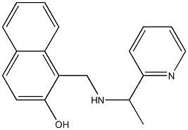 1-({[1-(pyridin-2-yl)ethyl]amino}methyl)naphthalen-2-ol Struktur