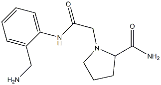 1-({[2-(aminomethyl)phenyl]carbamoyl}methyl)pyrrolidine-2-carboxamide Struktur