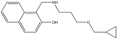 1-({[3-(cyclopropylmethoxy)propyl]amino}methyl)naphthalen-2-ol Struktur