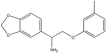 1-(1,3-benzodioxol-5-yl)-2-(3-methylphenoxy)ethanamine Struktur