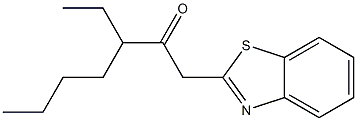 1-(1,3-benzothiazol-2-yl)-3-ethylheptan-2-one Struktur