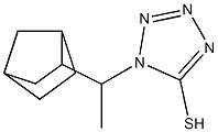 1-(1-{bicyclo[2.2.1]heptan-2-yl}ethyl)-1H-1,2,3,4-tetrazole-5-thiol Struktur