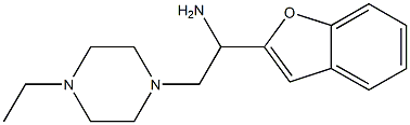 1-(1-benzofuran-2-yl)-2-(4-ethylpiperazin-1-yl)ethan-1-amine Struktur