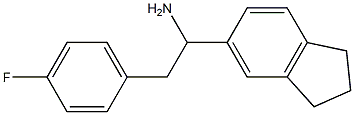 1-(2,3-dihydro-1H-inden-5-yl)-2-(4-fluorophenyl)ethan-1-amine Struktur