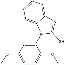 1-(2,5-dimethoxyphenyl)-1H-1,3-benzodiazole-2-thiol Struktur