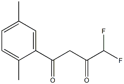 1-(2,5-dimethylphenyl)-4,4-difluorobutane-1,3-dione Struktur