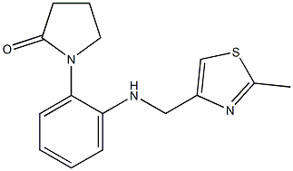 1-(2-{[(2-methyl-1,3-thiazol-4-yl)methyl]amino}phenyl)pyrrolidin-2-one Struktur