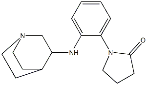 1-(2-{1-azabicyclo[2.2.2]octan-3-ylamino}phenyl)pyrrolidin-2-one Struktur