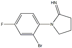 1-(2-bromo-4-fluorophenyl)pyrrolidin-2-imine Struktur