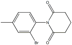 1-(2-bromo-4-methylphenyl)piperidine-2,6-dione Struktur