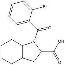 1-(2-bromobenzoyl)octahydro-1H-indole-2-carboxylic acid Struktur