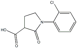 1-(2-chlorophenyl)-2-oxopyrrolidine-3-carboxylic acid Struktur