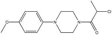 1-(2-chloropropanoyl)-4-(4-methoxyphenyl)piperazine Struktur