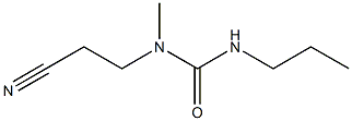 1-(2-cyanoethyl)-1-methyl-3-propylurea Struktur