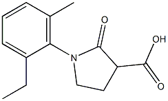 1-(2-ethyl-6-methylphenyl)-2-oxopyrrolidine-3-carboxylic acid Struktur