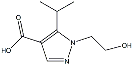 1-(2-hydroxyethyl)-5-(propan-2-yl)-1H-pyrazole-4-carboxylic acid Struktur