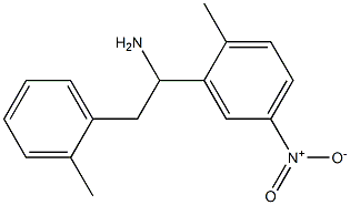 1-(2-methyl-5-nitrophenyl)-2-(2-methylphenyl)ethan-1-amine Struktur