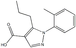 1-(2-methylphenyl)-5-propyl-1H-pyrazole-4-carboxylic acid Struktur