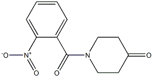 1-(2-nitrobenzoyl)piperidin-4-one Struktur