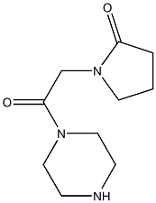 1-(2-oxo-2-piperazin-1-ylethyl)pyrrolidin-2-one Struktur