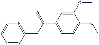 1-(3,4-dimethoxyphenyl)-2-(pyridin-2-yl)ethan-1-one Struktur