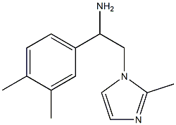 1-(3,4-dimethylphenyl)-2-(2-methyl-1H-imidazol-1-yl)ethan-1-amine Struktur