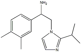 1-(3,4-dimethylphenyl)-2-[2-(propan-2-yl)-1H-imidazol-1-yl]ethan-1-amine Struktur