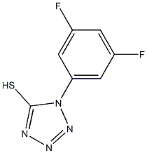 1-(3,5-difluorophenyl)-1H-1,2,3,4-tetrazole-5-thiol Struktur