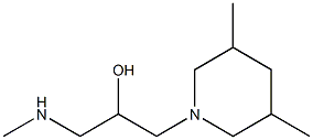 1-(3,5-dimethylpiperidin-1-yl)-3-(methylamino)propan-2-ol Struktur