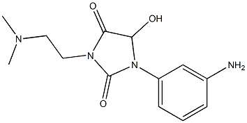 1-(3-aminophenyl)-3-[2-(dimethylamino)ethyl]-5-hydroxyimidazolidine-2,4-dione Struktur