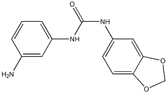 1-(3-aminophenyl)-3-2H-1,3-benzodioxol-5-ylurea Struktur