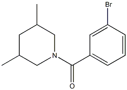 1-(3-bromobenzoyl)-3,5-dimethylpiperidine Struktur