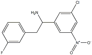 1-(3-chloro-5-nitrophenyl)-2-(3-fluorophenyl)ethan-1-amine Struktur