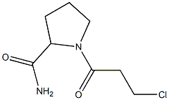 1-(3-chloropropanoyl)pyrrolidine-2-carboxamide Struktur