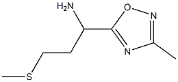 1-(3-methyl-1,2,4-oxadiazol-5-yl)-3-(methylsulfanyl)propan-1-amine Struktur