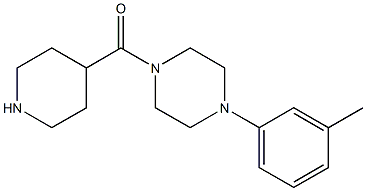 1-(3-methylphenyl)-4-(piperidin-4-ylcarbonyl)piperazine Struktur