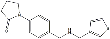 1-(4-{[(thiophen-3-ylmethyl)amino]methyl}phenyl)pyrrolidin-2-one Struktur