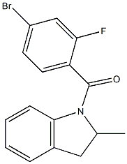 1-(4-bromo-2-fluorobenzoyl)-2-methylindoline Struktur